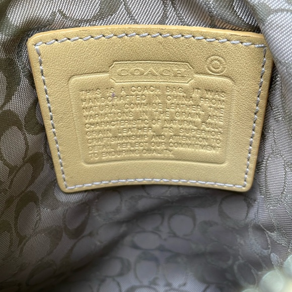 Dark cream/silver Coach leather crossbody bag - Picture 15 of 15